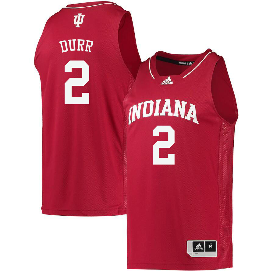 Men #2 Michael Durr Indiana Hoosiers College Basketball Jerseys Sale-Crimson